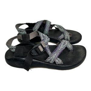 CHACO Z2 Classic Yampa Pixel Weave Purple Aqua Vibram Sandals Women's Sz 7 Shoes
